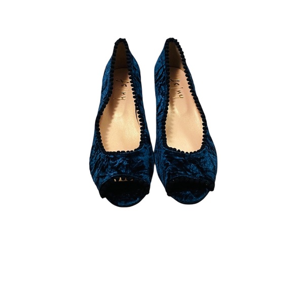 French Sole Shoes - Blue Velvet Women's Shoes